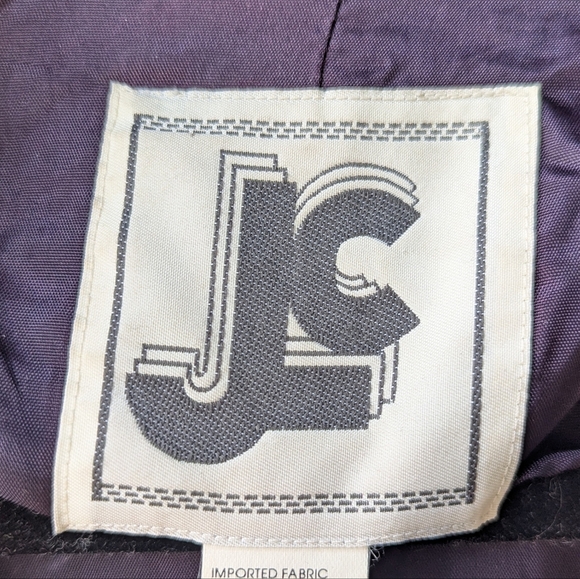 VTG 80s JLC Patchwork Wool Plaid Blazer Lined Chore Coat Size XL - Picture 6 of 11